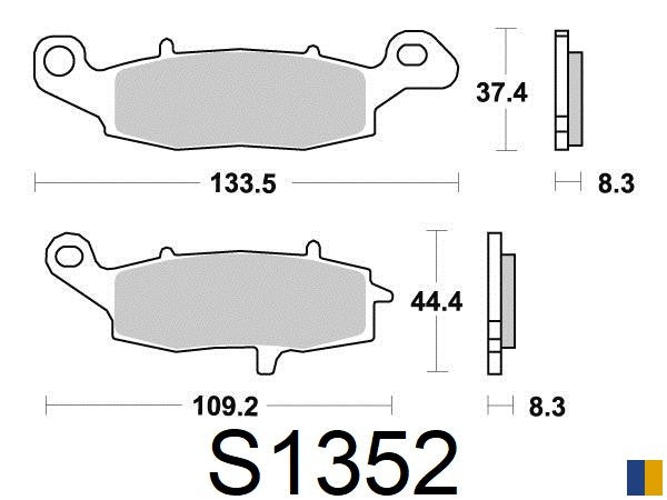 Plaquettes de frein Kyoto semi-métal type S1352