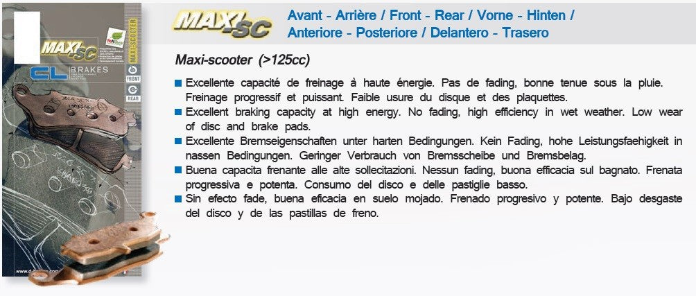 Plaquettes de frein Carbone Lorraine type 3013 MSC