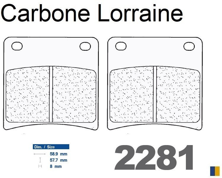 Plaquettes de frein Carbone Lorraine type 2281 A3+
