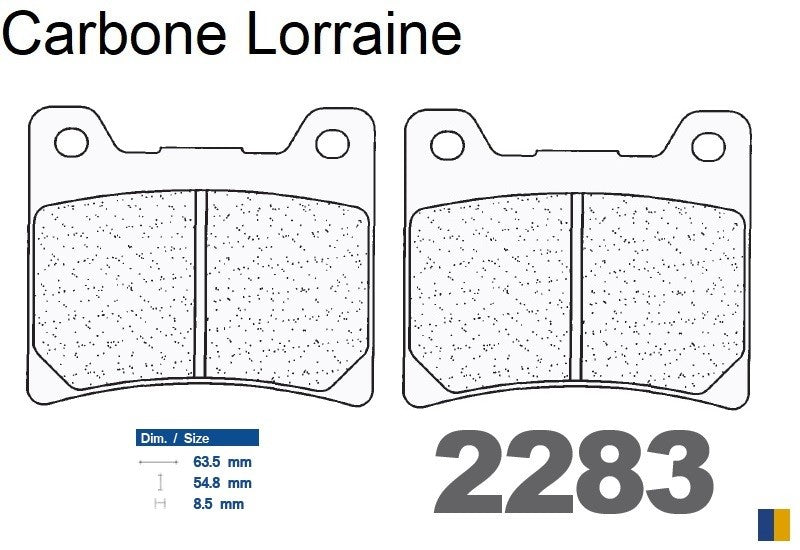 Plaquettes de frein Carbone Lorraine type 2283 A3+