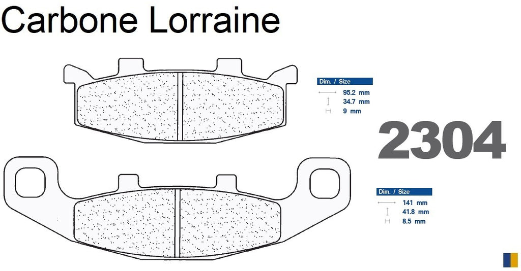 Plaquettes de frein Carbone Lorraine type 2304 A3+