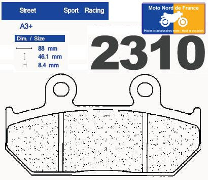 Plaquettes de frein Carbone Lorraine type 2310 A3+