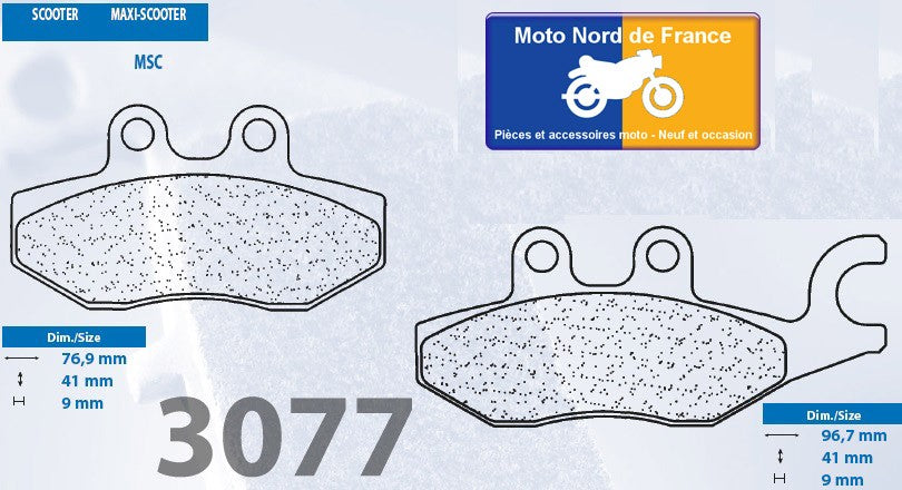 Plaquettes Carbone Lorraine de frein arrière - Piaggio 300 MP3 LT Sport ie 2013