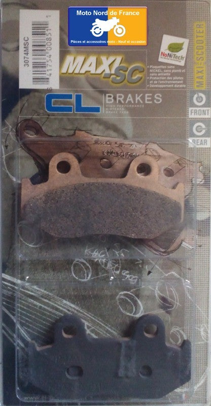Plaquettes Carbone Lorraine de frein arrière - Suzuki AN 250 Burgman / Skywave 2004-2006
