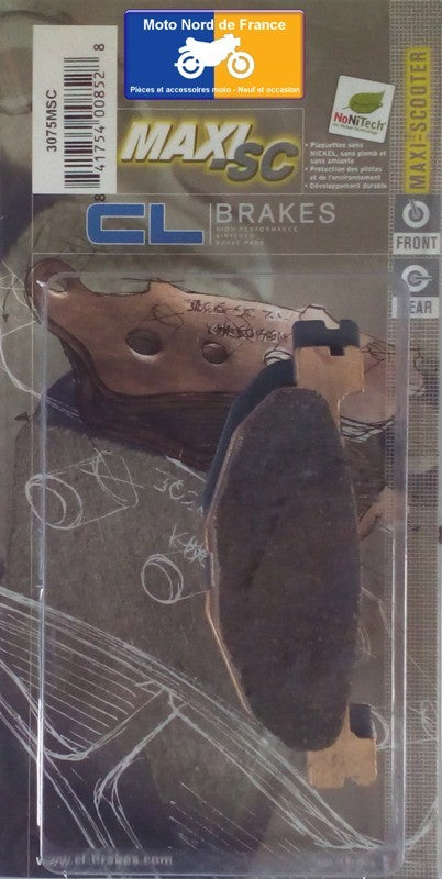 Plaquettes Carbone Lorraine de frein arrière - MBK 400 Skyliner 2004-2013