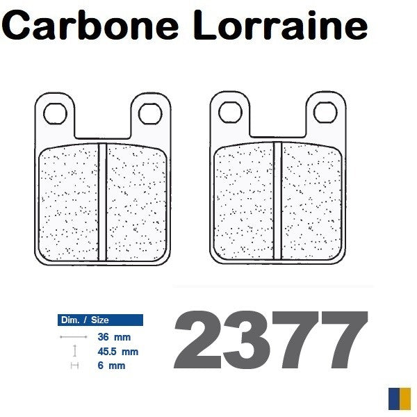 Plaquettes de frein Carbone Lorraine type 2377 A3+