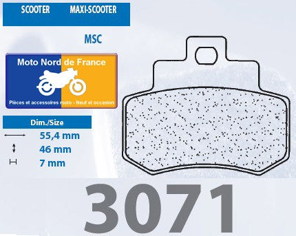 Plaquettes Carbone Lorraine de frein arrière - Kymco 250 Grand Dink 2001+