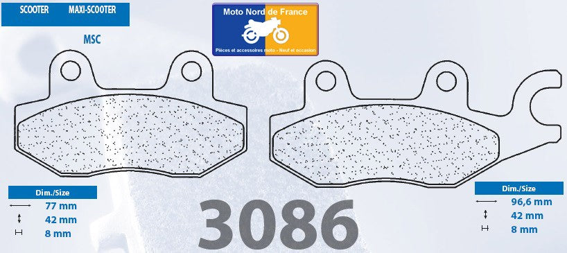Plaquettes Carbone Lorraine de frein avant - Suzuki 125 / 200 Burgman 2014-2019