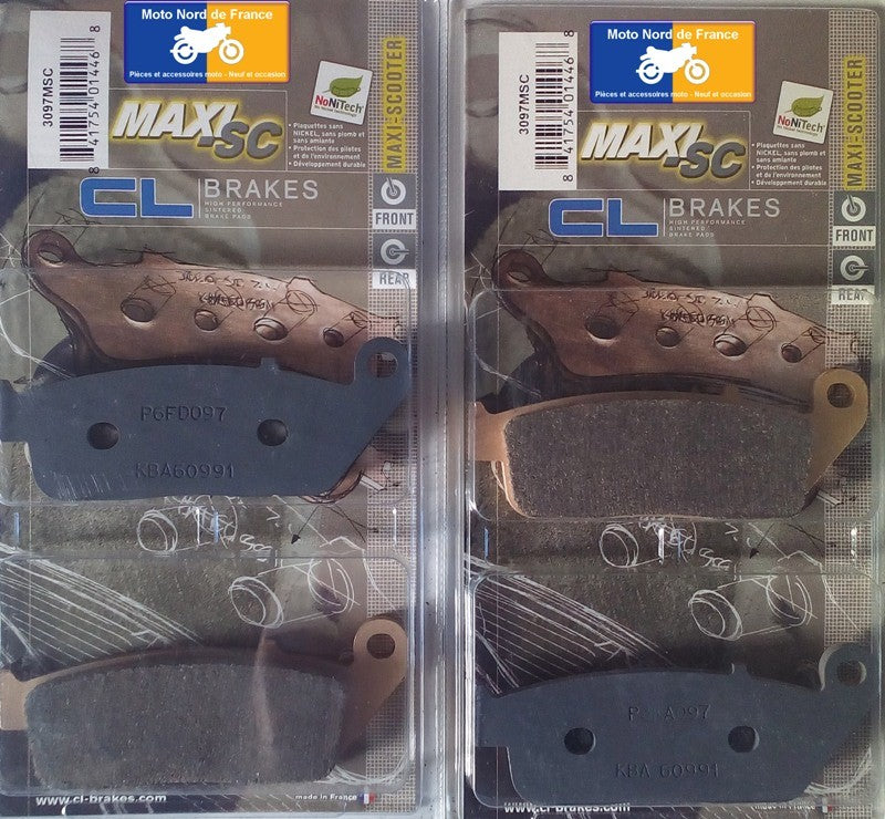 Plaquettes Carbone Lorraine de frein avant - Yamaha YP 400 X-Max /ABS 2013-2019