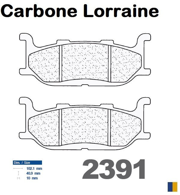 Plaquettes de frein Carbone Lorraine type 2391 A3+