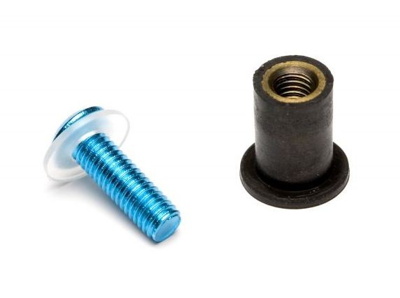 Kit 8 vis aluminium Sifam pour bulle couleur bleu