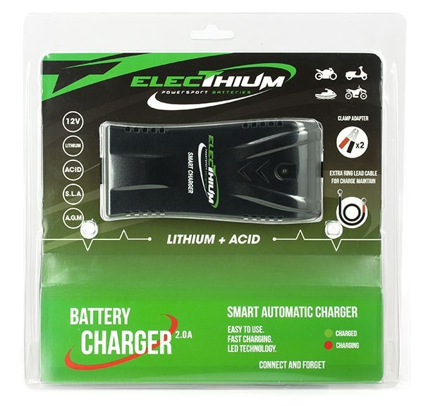 Chargeur pour batterie Lithium et Acide - Moto et Scooter