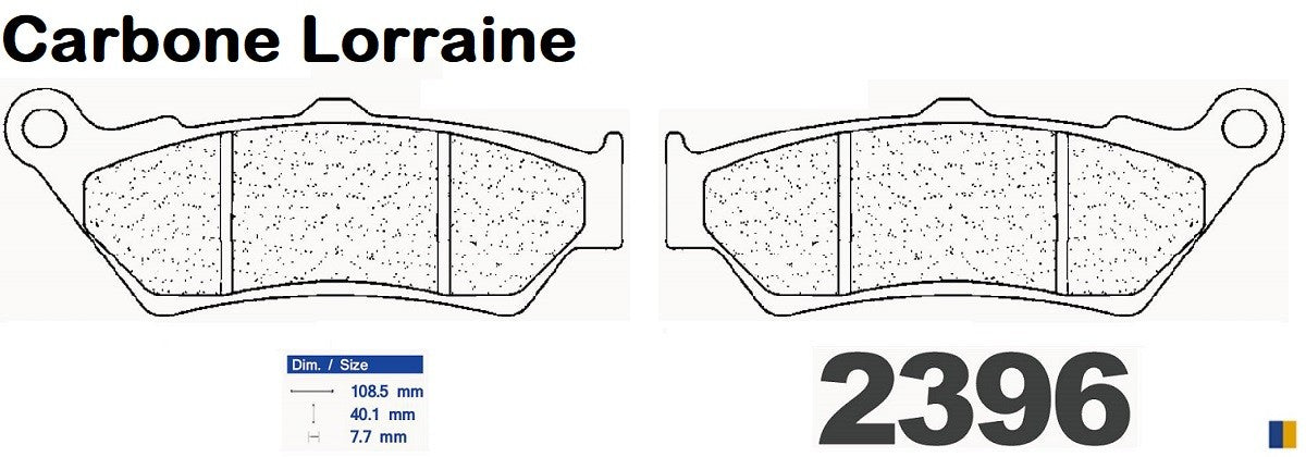 Plaquettes de frein Carbone Lorraine type 2396 A3+