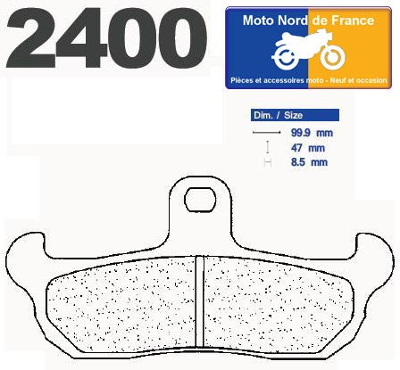 Plaquettes de frein Carbone Lorraine type 2400 A3+