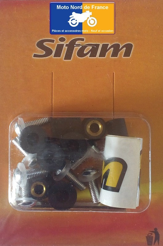 Kit 8 vis aluminium Sifam pour bulle couleur argent