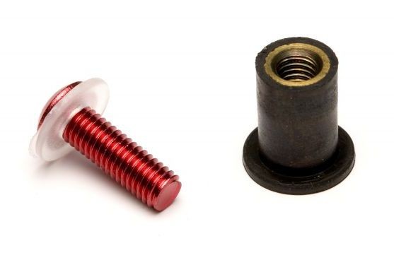 Kit 8 vis aluminium Sifam pour bulle couleur rouge