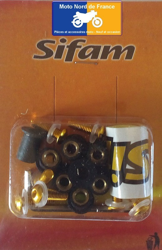 Kit 8 vis aluminium Sifam pour bulle couleur or