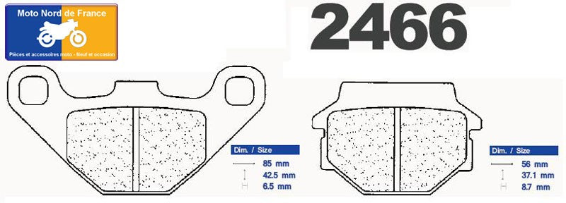 Plaquettes Carbone Lorraine de frein avant - Hercules GP 50 Supra 1980-1990