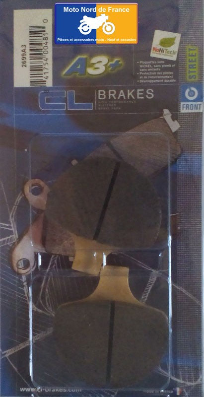 Plaquettes Carbone Lorraine de frein avant type 2699 A3+