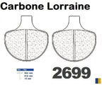 Plaquettes Carbone Lorraine de frein avant type 2699 A3+