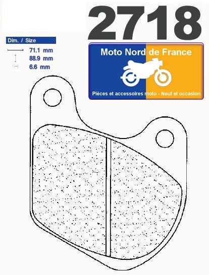 Plaquettes de frein Carbone Lorraine type 2718 A3+