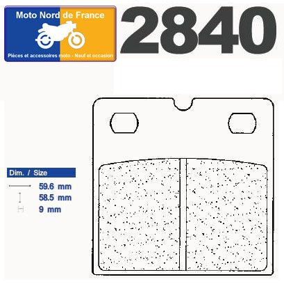 Plaquettes de frein Carbone Lorraine type 2840 A3+