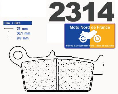 Plaquettes Carbone Lorraine de frein avant - Honda 150 NS 1992+