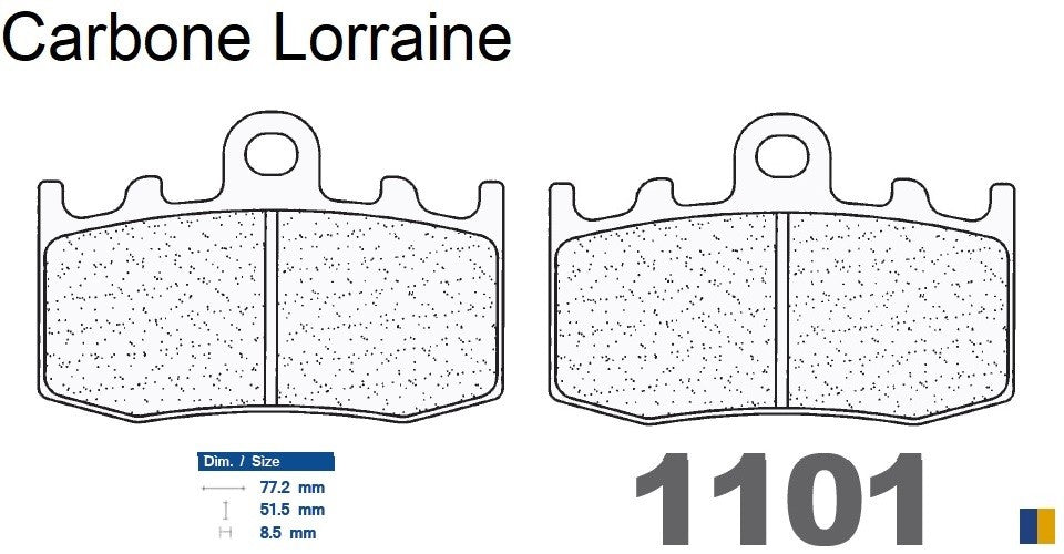 Plaquettes de frein Carbone Lorraine type 1101 XBK5