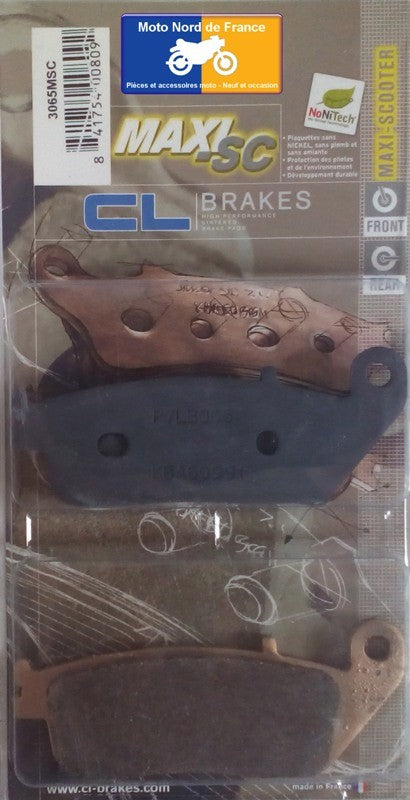 Plaquettes Carbone Lorraine de frein avant - Peugeot 400 Geopolis RS 2008-2010