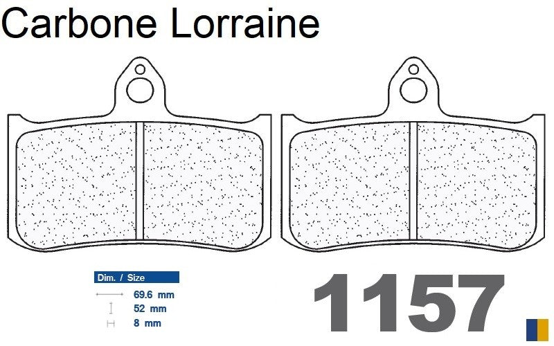 Plaquettes de frein Carbone Lorraine type 1157 XBK5