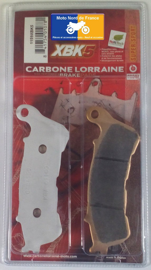 Plaquettes de frein Carbone Lorraine type 1159 XBK5