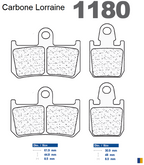 Plaquettes de frein Carbone Lorraine type 1180 XBK5