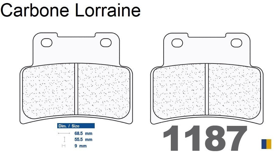 Plaquettes de frein Carbone Lorraine type 1187 XBK5