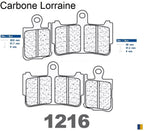 Plaquettes de frein Carbone Lorraine type 1216 XBK5