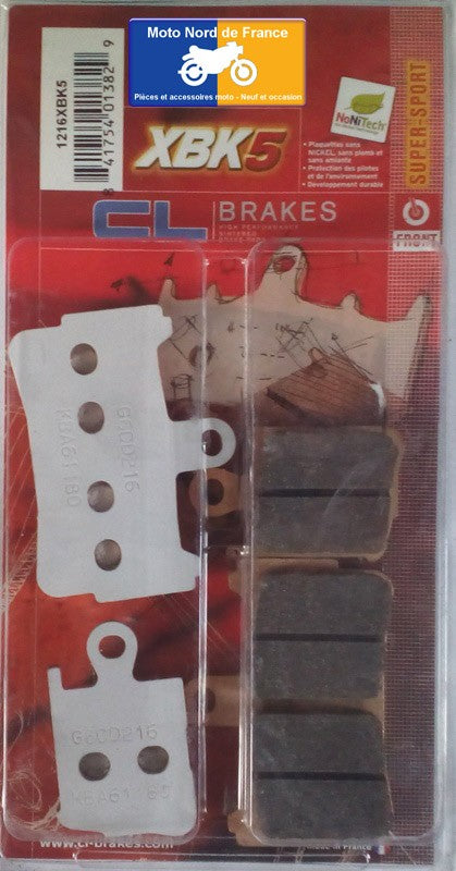 Plaquettes de frein Carbone Lorraine type 1216 XBK5