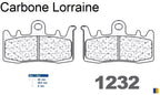 Plaquettes de frein Carbone Lorraine type 1232 XBK5