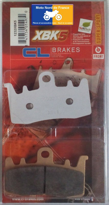 Plaquettes de frein Carbone Lorraine type 1232 XBK5