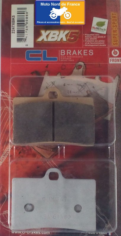 Plaquettes de frein Carbone Lorraine type 2247 XBK5