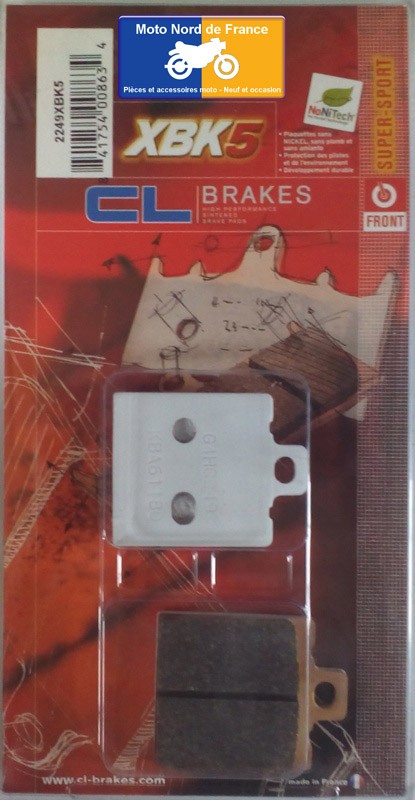 Plaquettes de frein Carbone Lorraine type 2249 XBK5