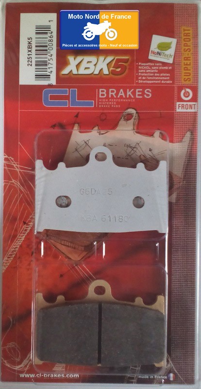 Plaquettes de frein Carbone Lorraine type 2251 XBK5