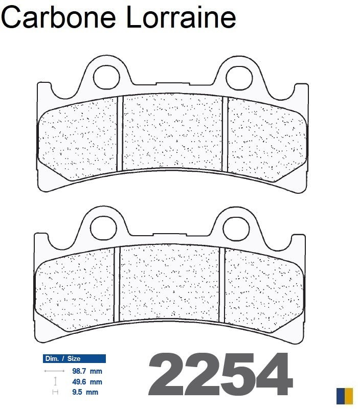 Plaquettes de frein Carbone Lorraine type 2254 XBK5