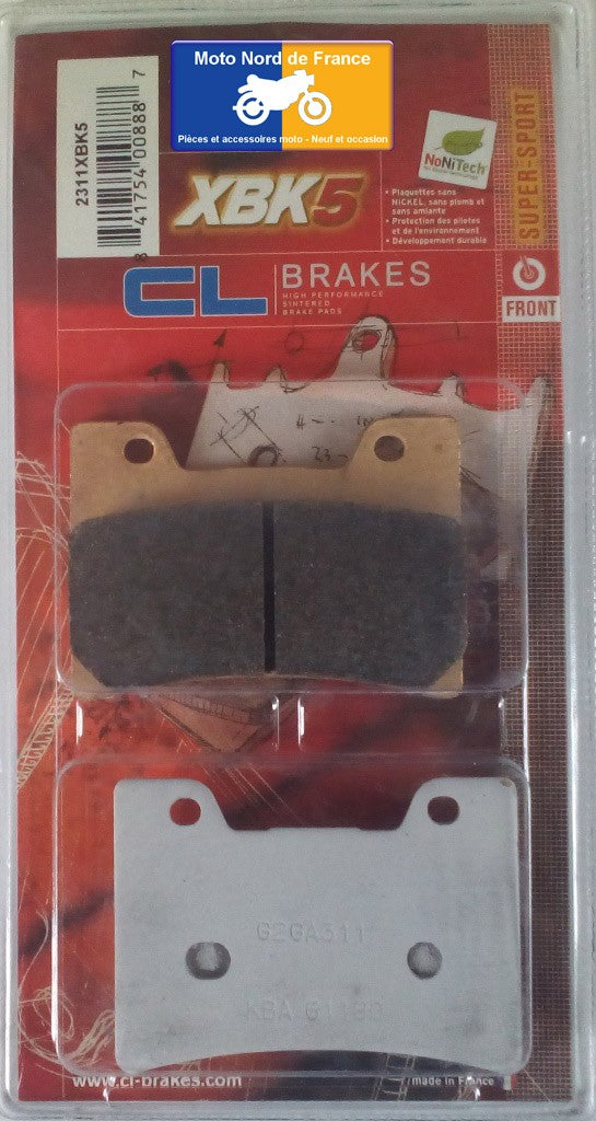 Plaquettes de frein Carbone Lorraine type 2311 XBK5