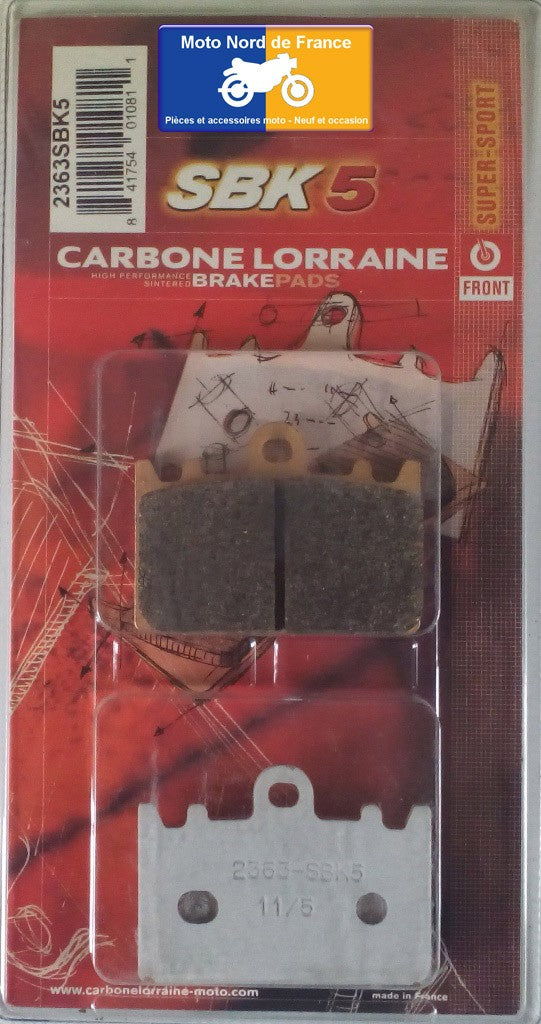 Plaquettes de frein Carbone Lorraine type 2363 XBK5