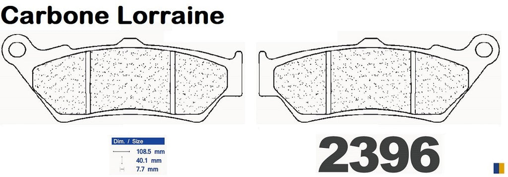 Plaquettes de frein Carbone Lorraine type 2396 XBK5