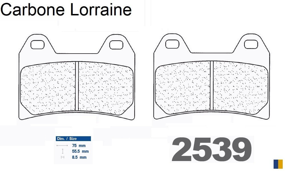Plaquettes de frein Carbone Lorraine type 2539 XBK5