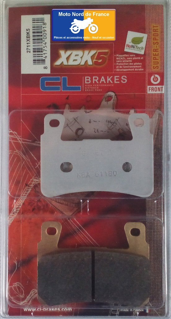 Plaquettes de frein Carbone Lorraine type 2711 XBK5