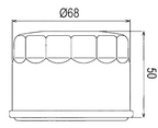 Filtre à huile Sifam type 97F307K - Similaire HF147