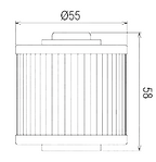 Filtre à huile Sifam type 97X302K - Similaire HF145