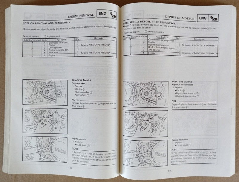 Manuel atelier Yamaha YZ 80 LW(F) 1994 - ref.00036