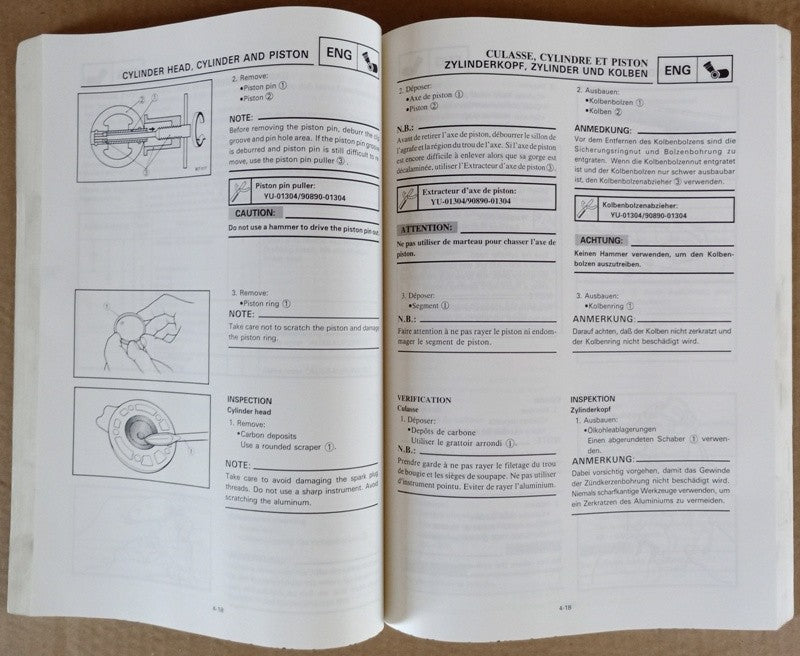 Manuel atelier Yamaha YZ 80 LW(F) 1994 - ref.00037